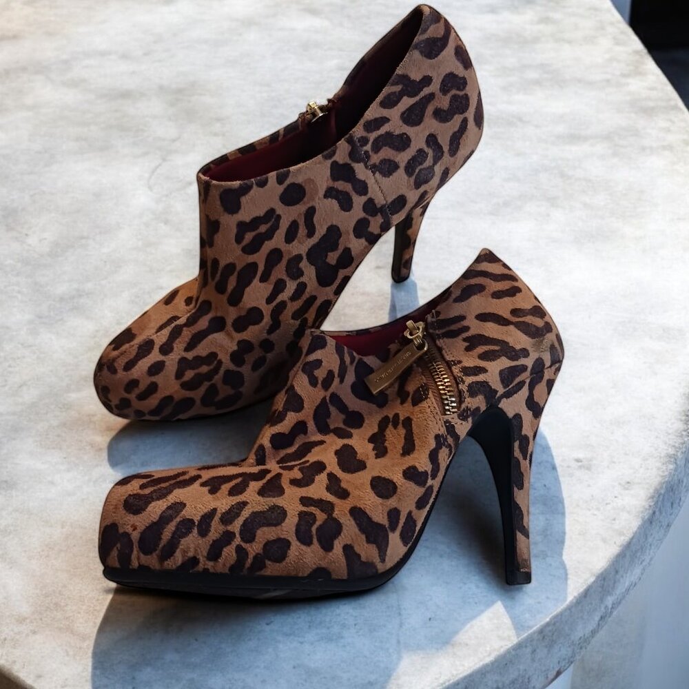 Christian Siriano Leopard Print Ankle Booties – Payless Collaboration, Size 6.5